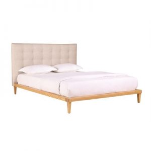 Bondi Timber Upholstered Bed Frame + City Range Medium Soft Pocket Spring Mattress
